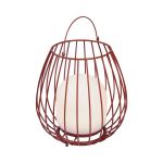 Nordlux Lampe De Chevet Jim To-Go Portable Batterie Rouge 3W 300lm - 827 Blanc Très Chaud | 3 Niveaux De Gradation Dimmable 