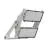 Ledvance LED Floodlight Max Radial 25 Aluminium Grijs 900W 171200lm 25D - 830 Warm Wit | IP66 - Symmetrisch