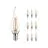 Voordeelpak 10x Noxion Lucent LED Filament Kaars 2.5W 827 BA35 E14 Helder |  Zeer Warm Wit - Vervangt 25W
